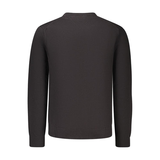 Black Cotton Men's Sweater