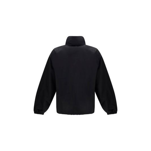 Black Cotton Full-Length Jacket