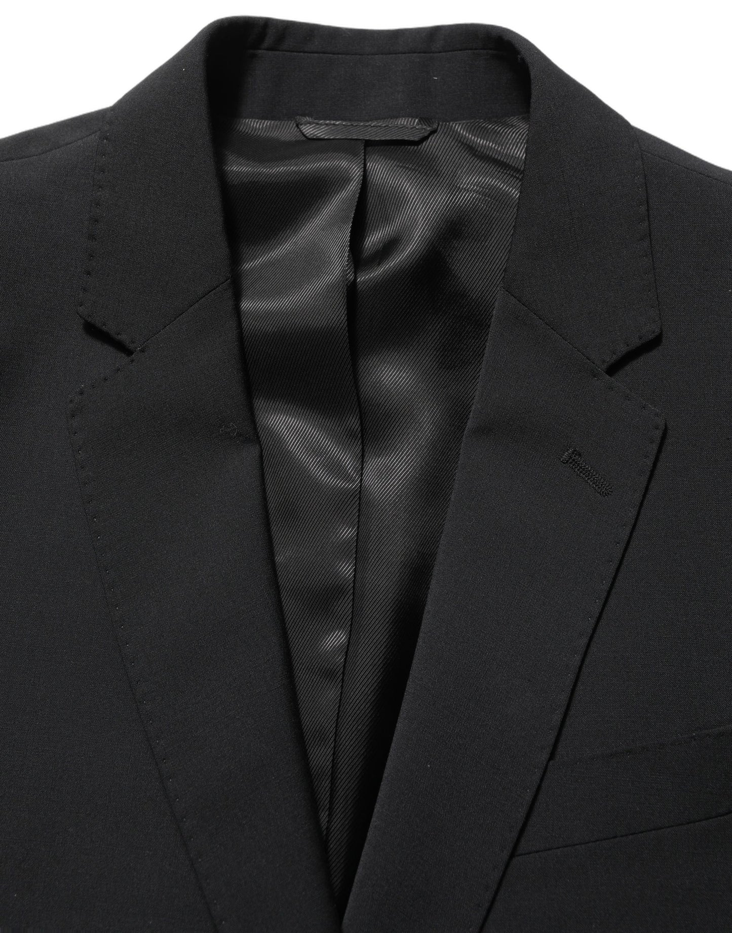 Black Wool Slim Fit Formal 2 Piece Men Suit