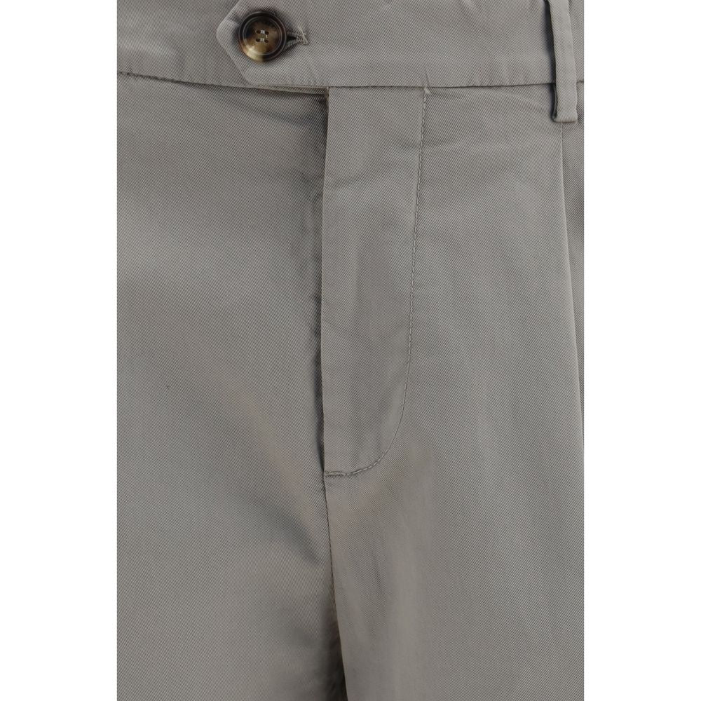 Bicolor Cotton Chino Pants