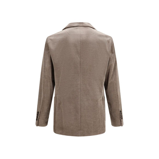 Gray Cotton Full-Length Jacket