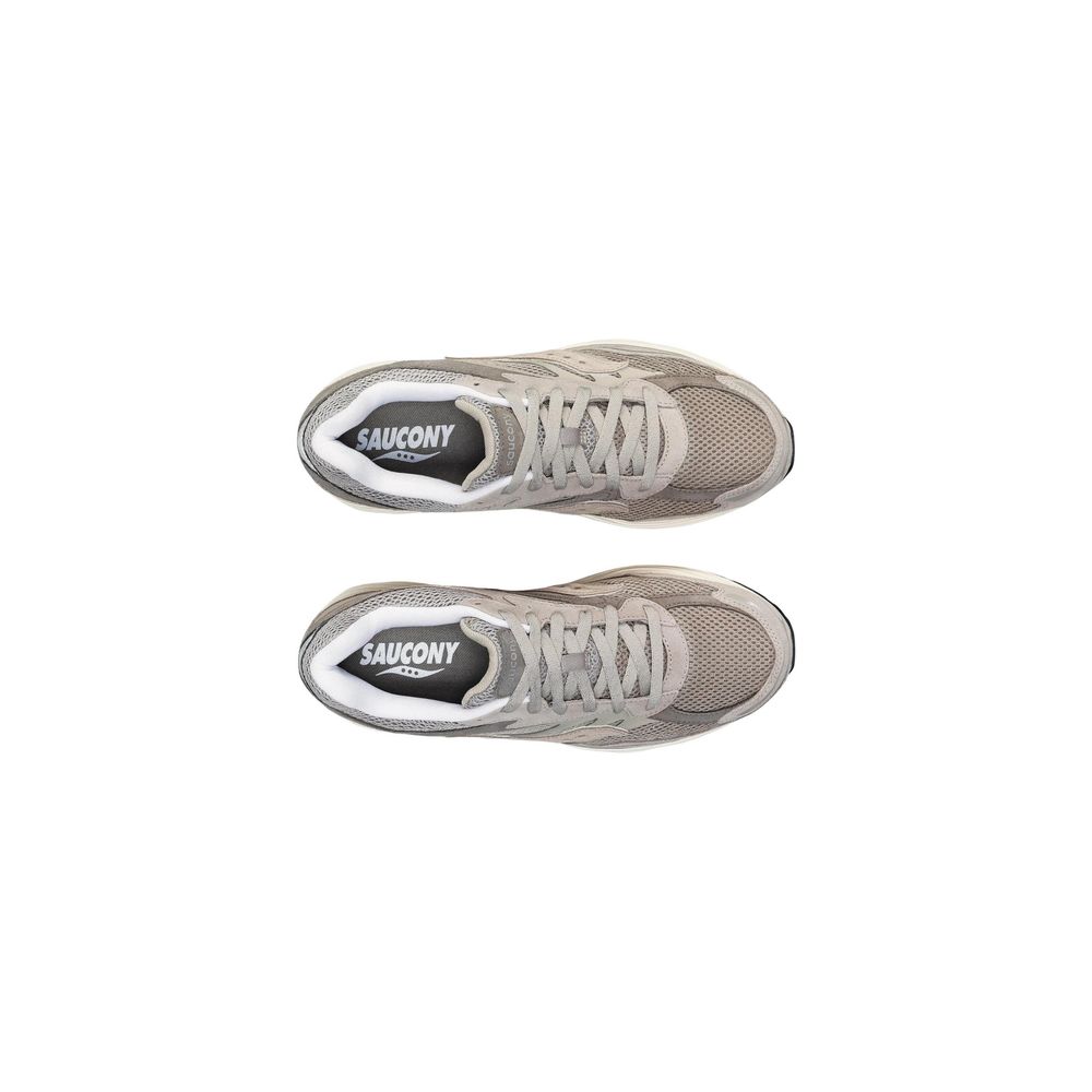 Gray Synthetic Athletic Sneakers