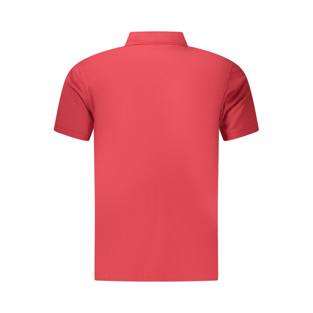 Red Cotton Men Polo Shirt