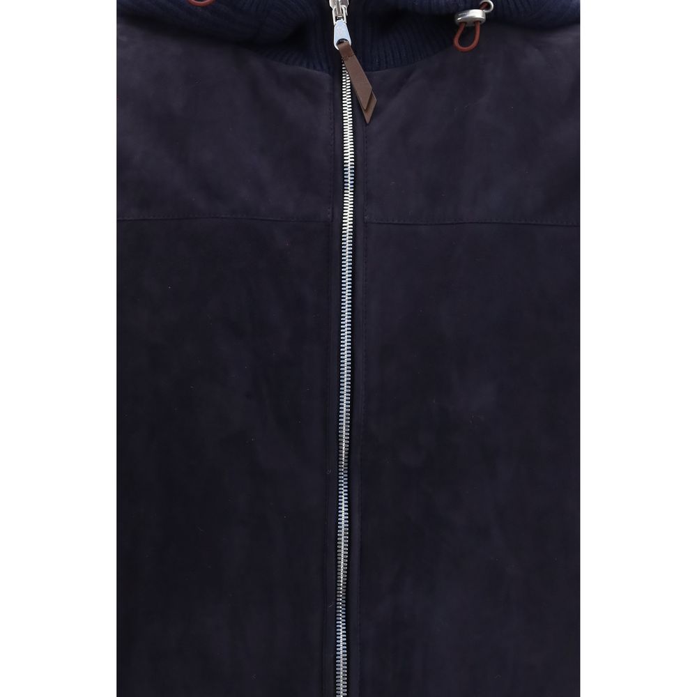 Blue Calf Leather Bos Taurus Jacket