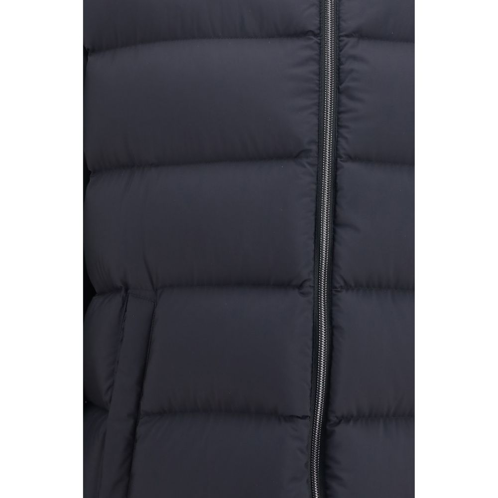 Black Polyamide Full-Length Jacket