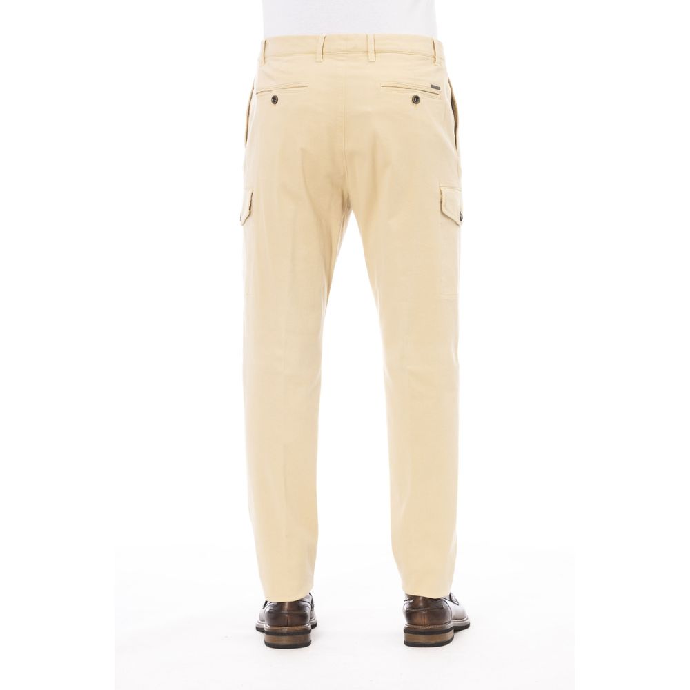 Beige Cotton Men's Pant