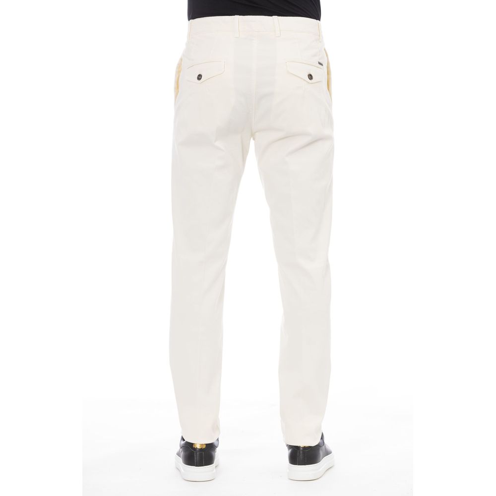 Beige Cotton Men's Pant