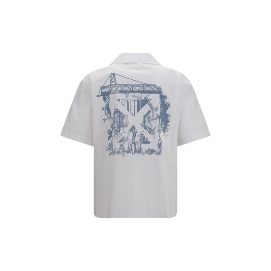 White Cotton Pattern Shirt