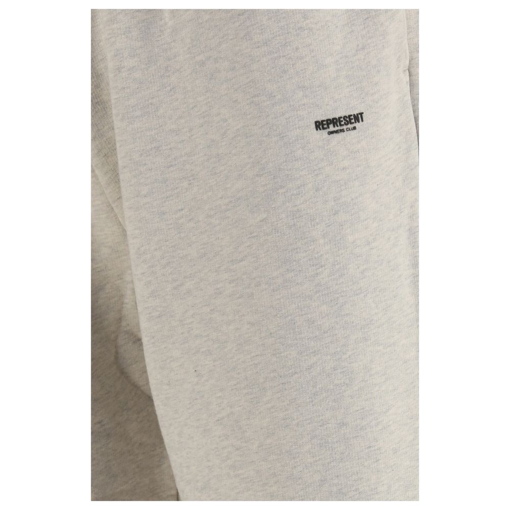 Beige Cotton Casual Pants