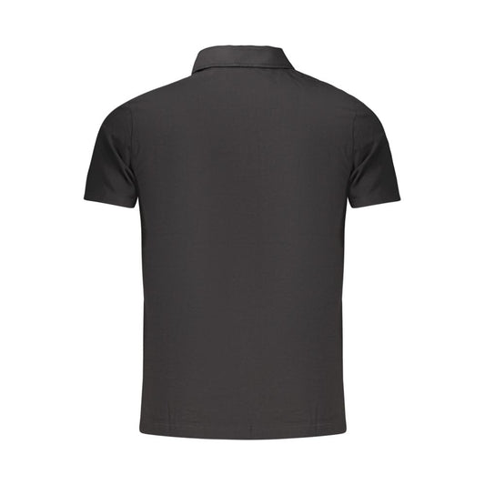 Black Cotton Men's Polo