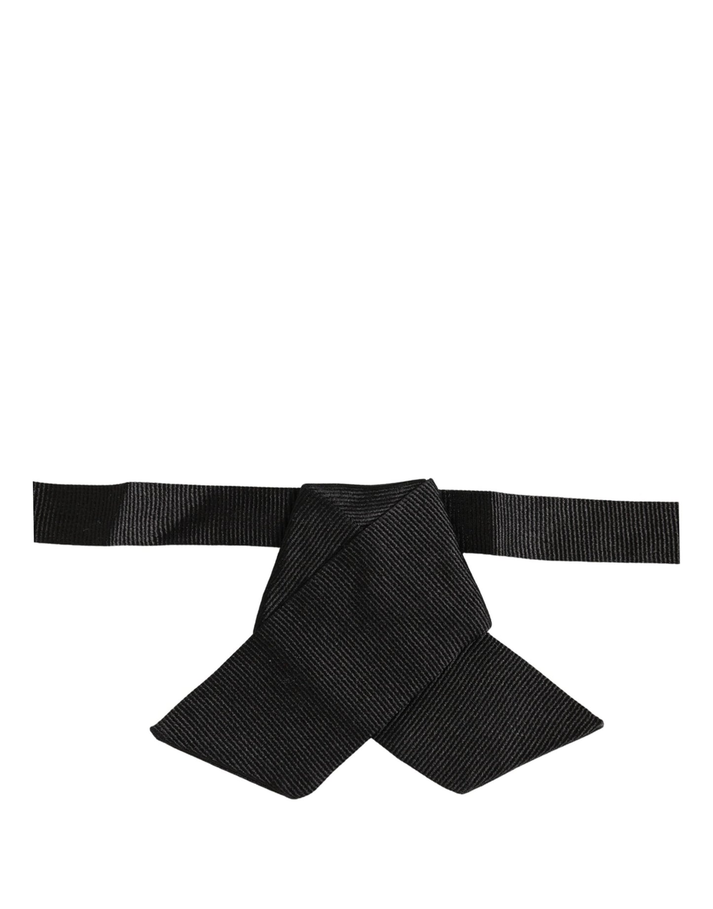 Men Black 100% SIlk Adjustable Neck Papillon Bow Tie