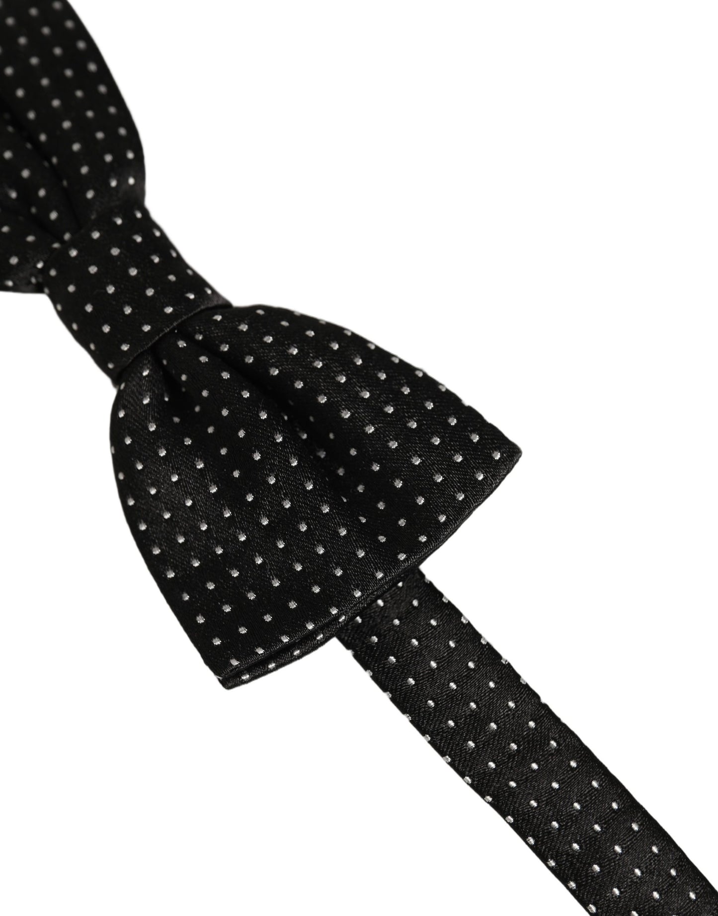 Men Black White PolkaDot Adjustable Bow Tie