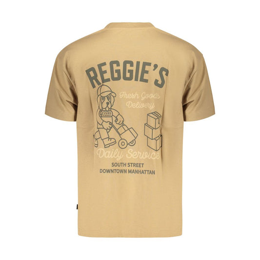 Brown Cotton Men's T-Shirt