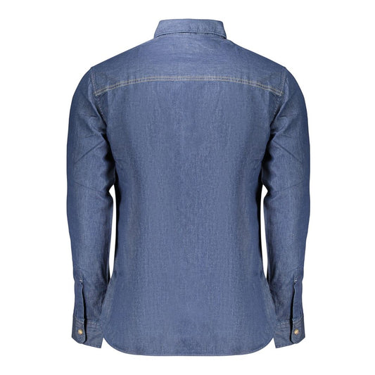 Blue Cotton Men's Shirt