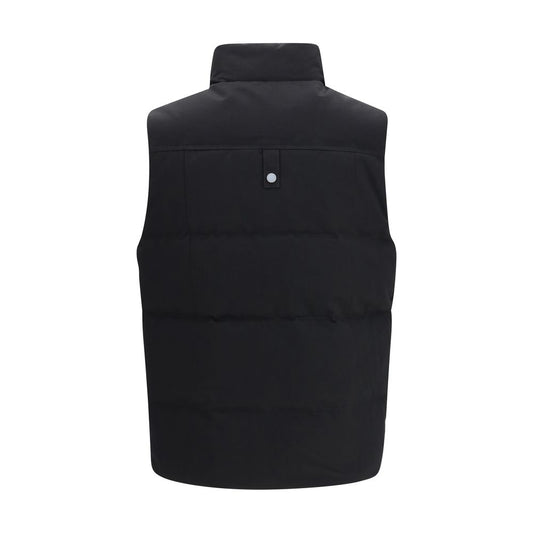 Black Cotton Sleeveless Jacket