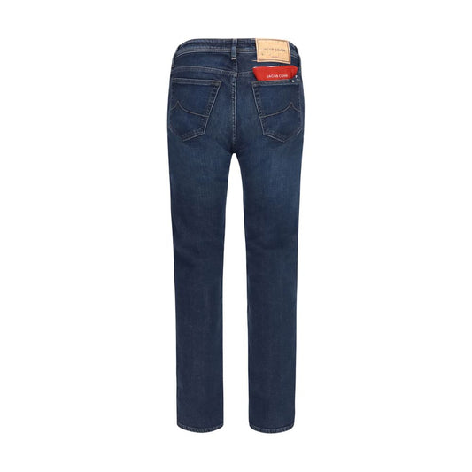 Blue Cotton Slim Fit Jeans