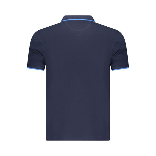 Blue Cotton Men's Polo Shirt