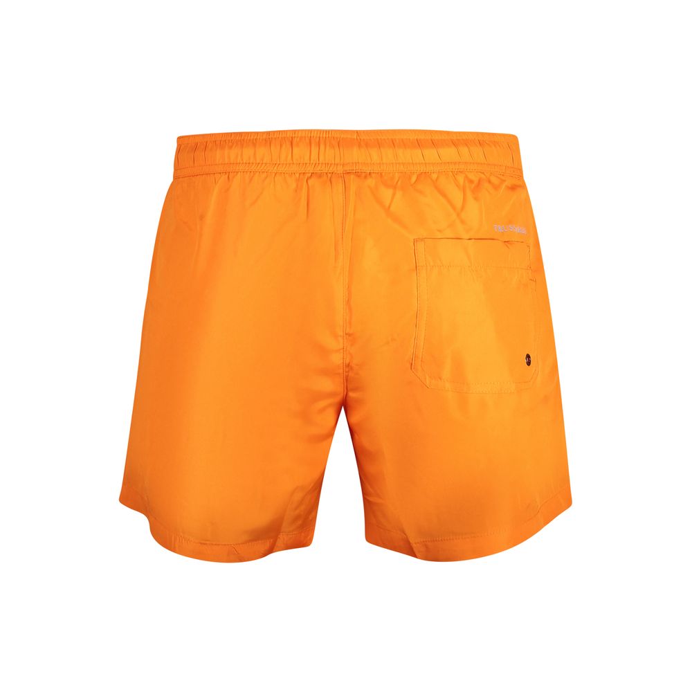 Arancione Poliestere Uomo Swim Shorts