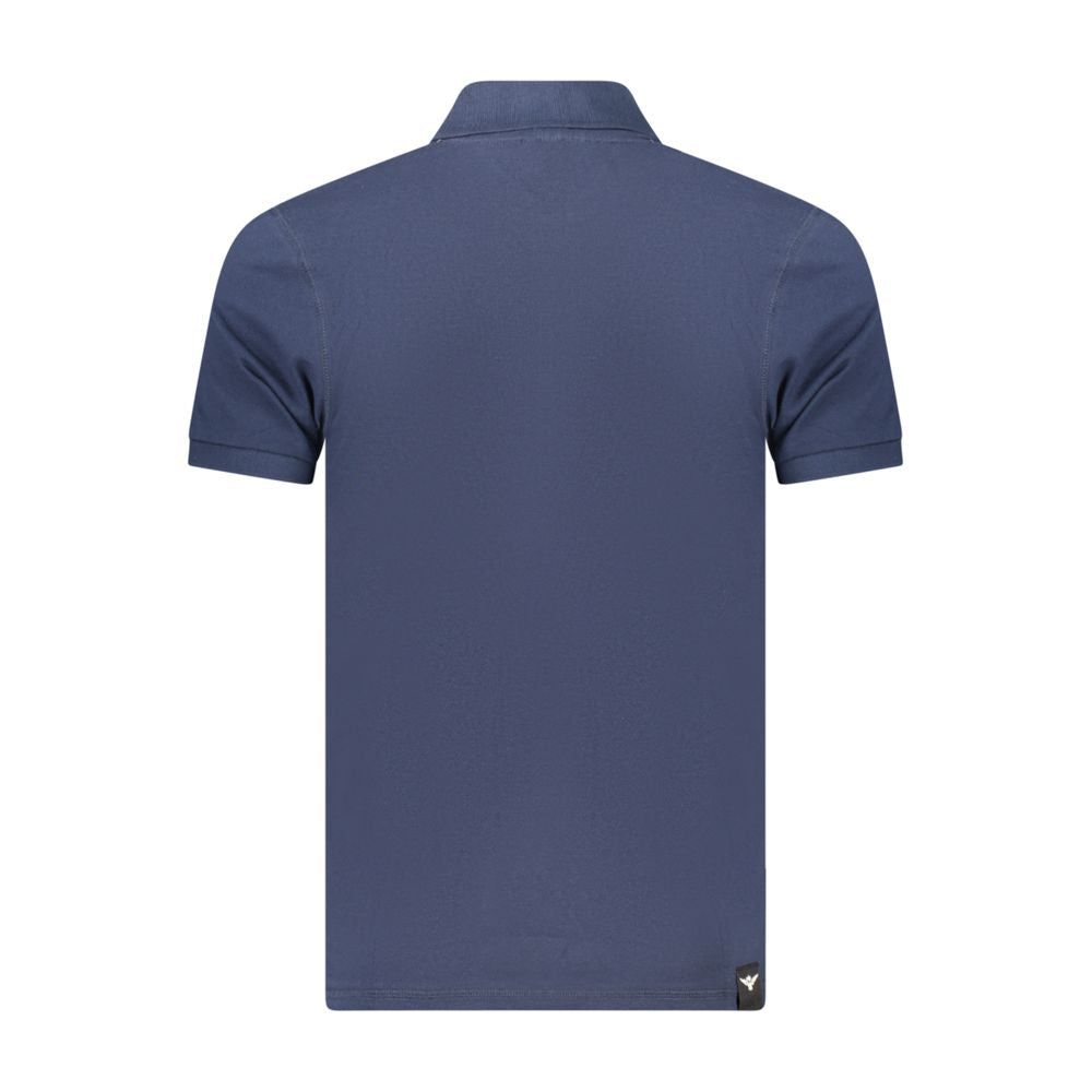 Blue Cotton Men's Polo Shirt