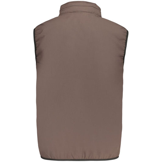 Brown Polyester Men's Vest
