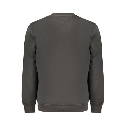 Black Cotton Men Sweatshirt