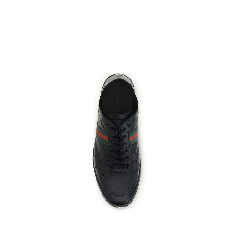 Black Calf Leather Bos Taurus Low Top Sneakers