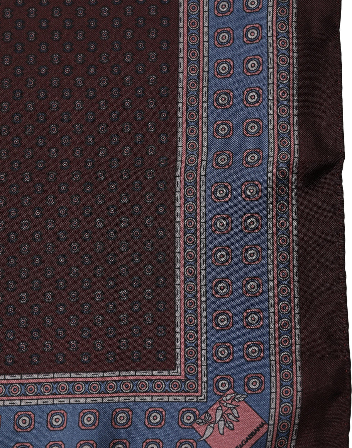 Maroon Geometric Handkerchief Pocket Scarf