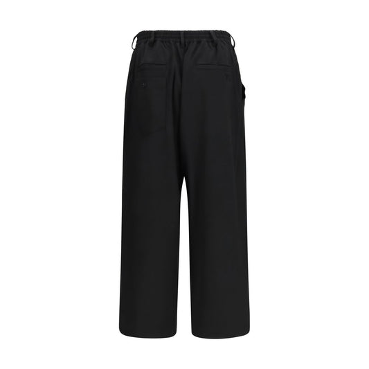 Black Wool Oves Aries Casual Pants