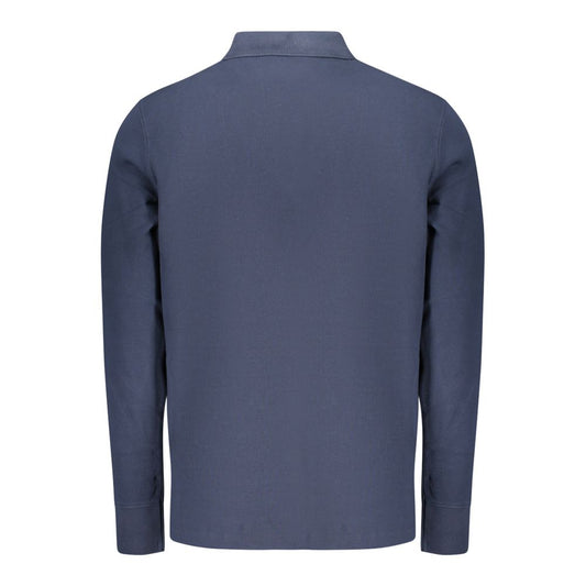 Blue Cotton Men's Polo Shirt