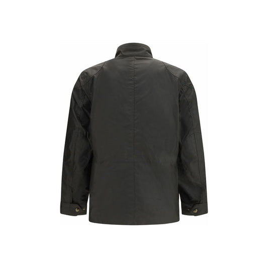 Bicolor Cotton Full-Length Jacket