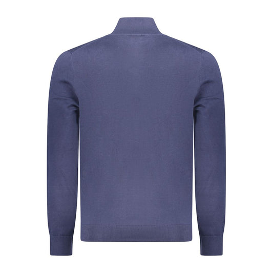 Blue Cotton Men Sweater