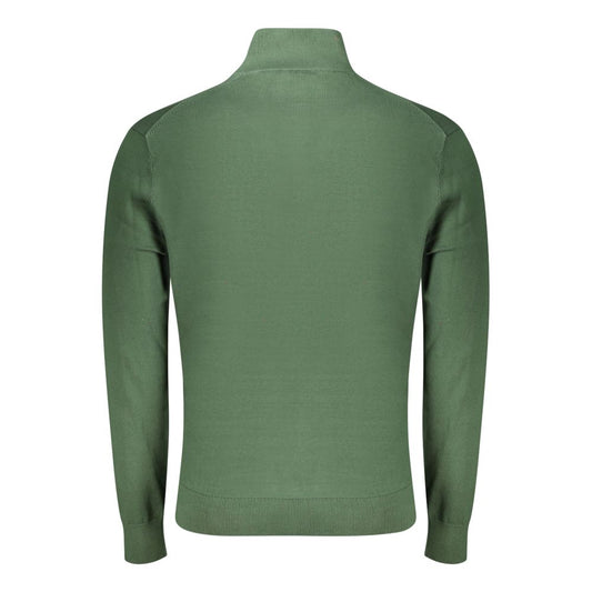 Green Cotton Men's Sweater