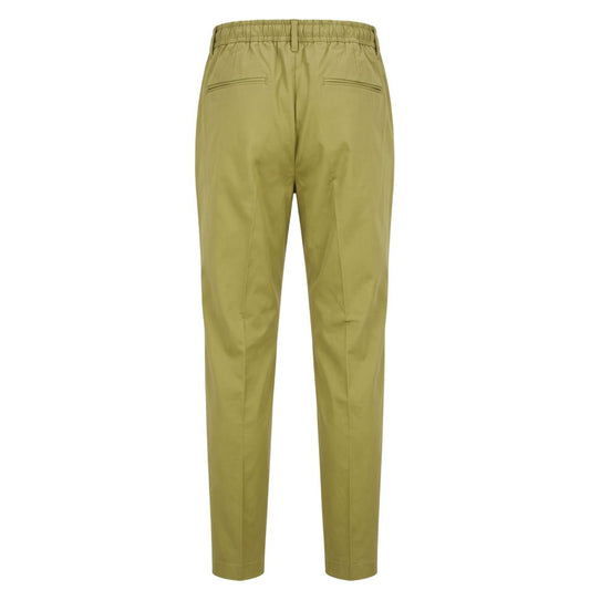 Green Cotton Men Pants
