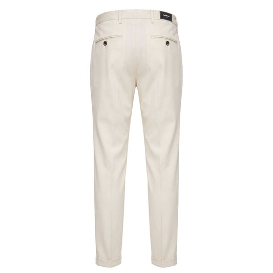White Viscose Men Pants