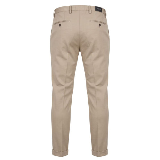 Beige Viscose Men Pant