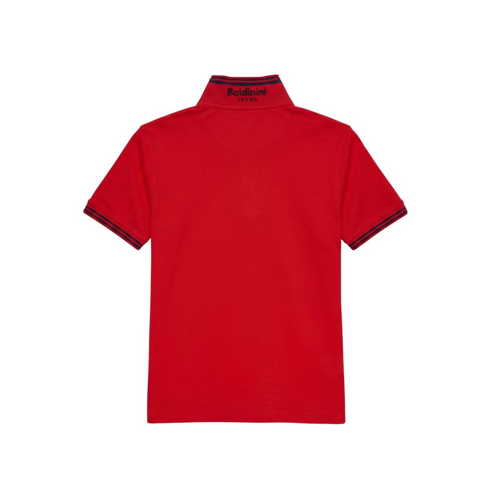 Red Cotton Men Polo-Shirt