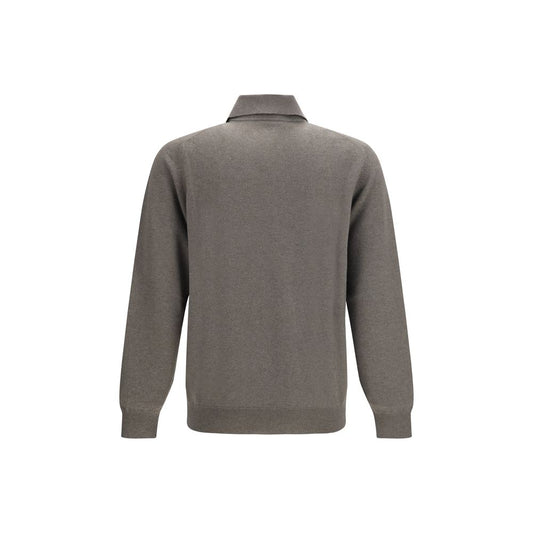 Brown Cashmere Polo Shirt