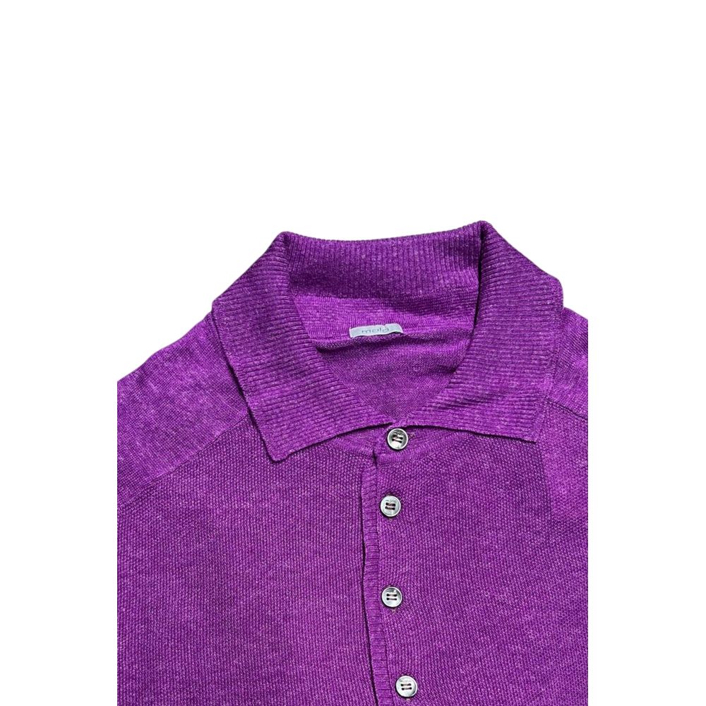 Purple Silk Men Sweater