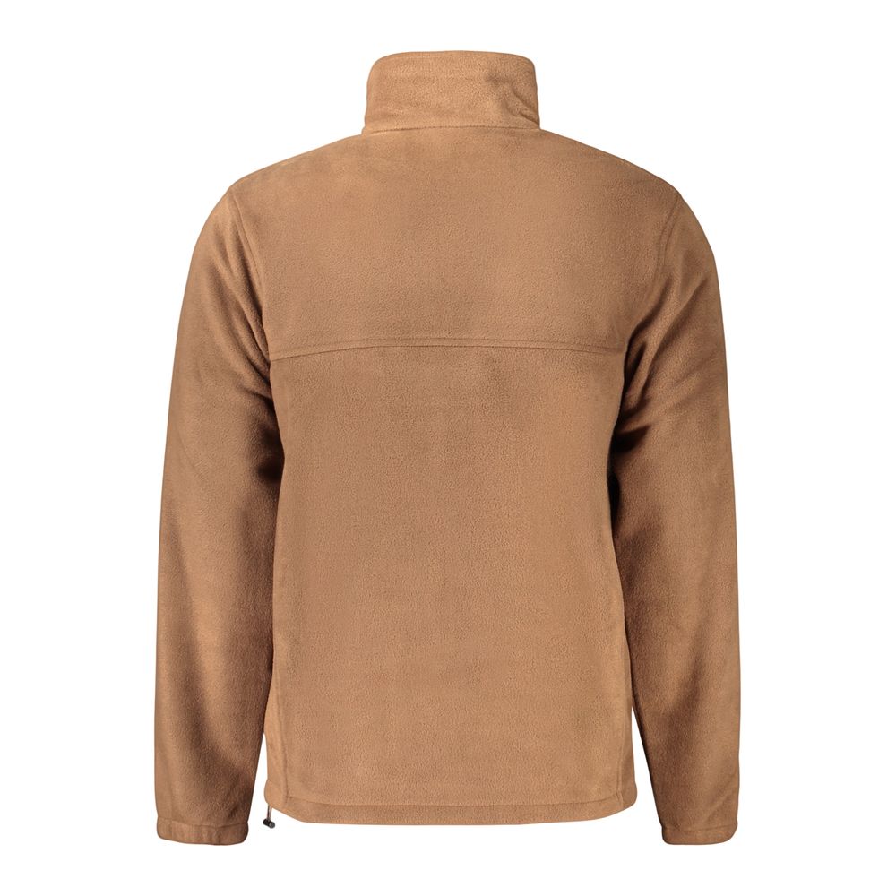 Brown Polyester Men Sweatshirt