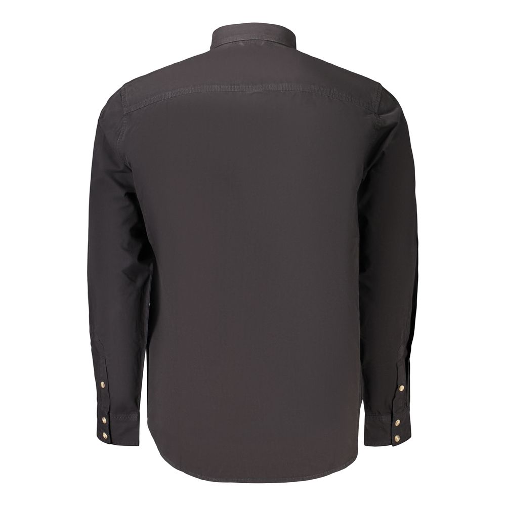 Black Cotton Men's Shirt