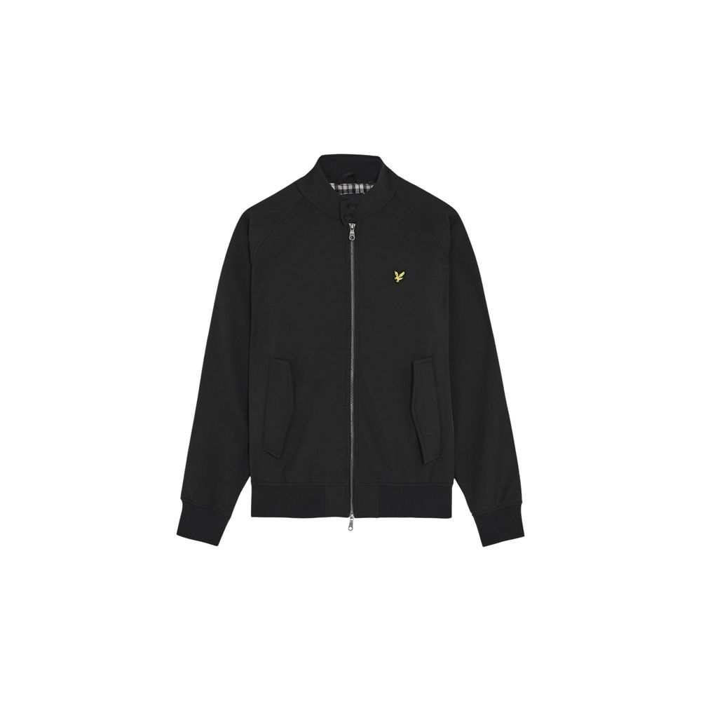 Black Polyester Full-Length Jacket