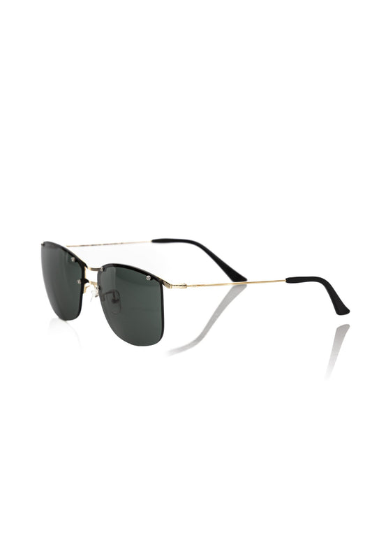 Black Metallic Fibre Men Sunglasses
