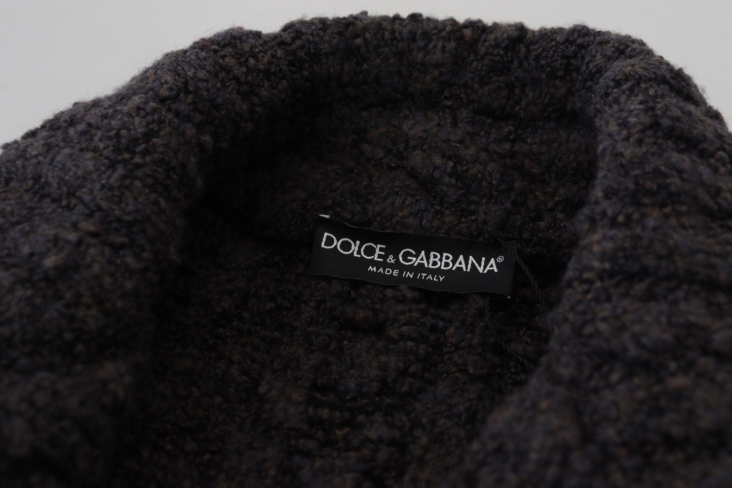 Black Wool Knit Double Breasted Coat Jacket