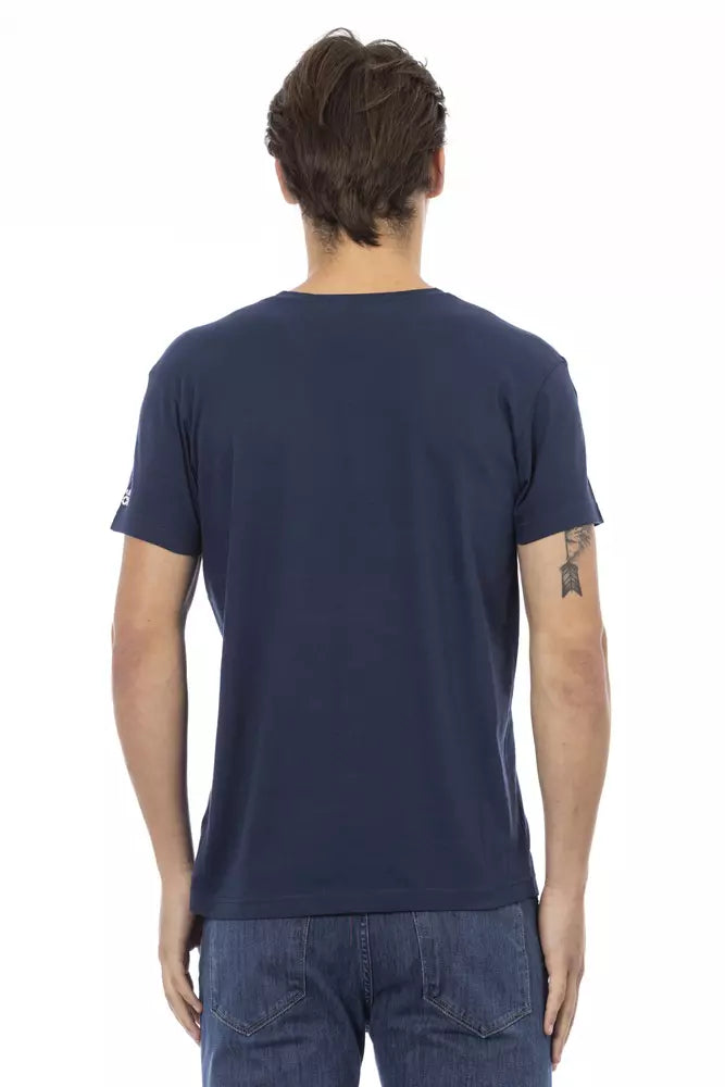 Blue Cotton Men's T-Shirt