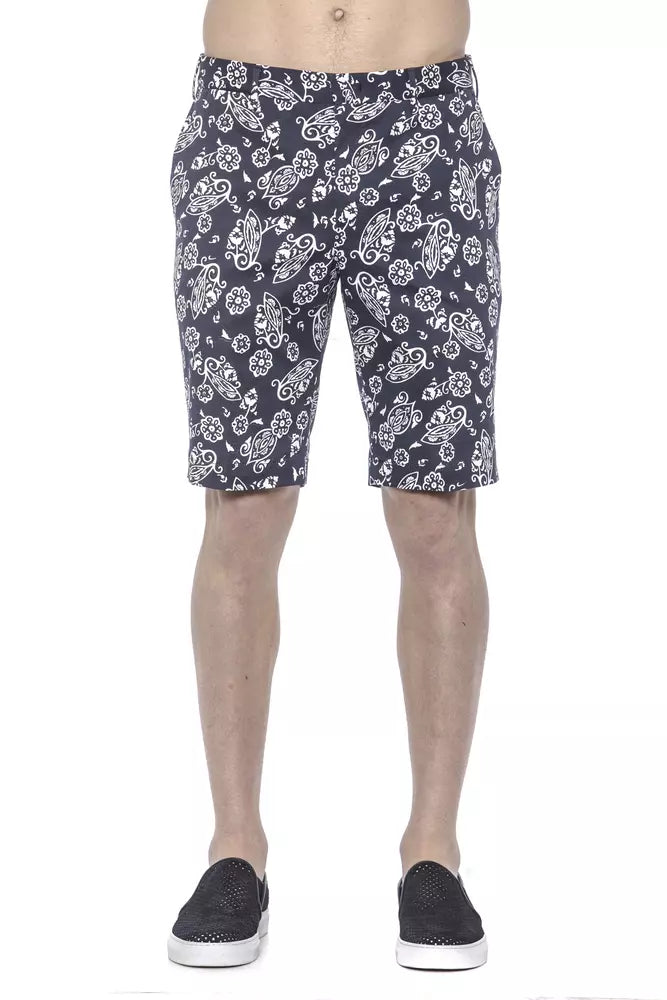 Blue Cotton Men Bermuda Short