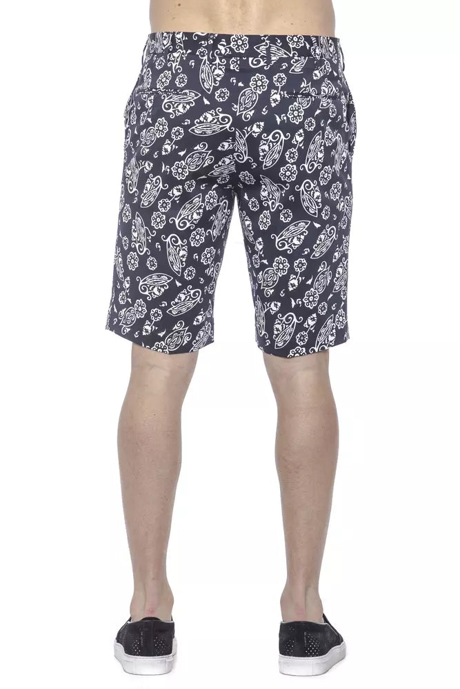 Blue Cotton Men Bermuda Short