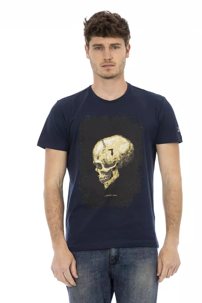 Blue Cotton Men's T-Shirt