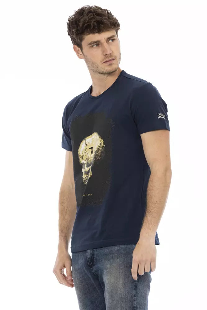 Blue Cotton Men's T-Shirt
