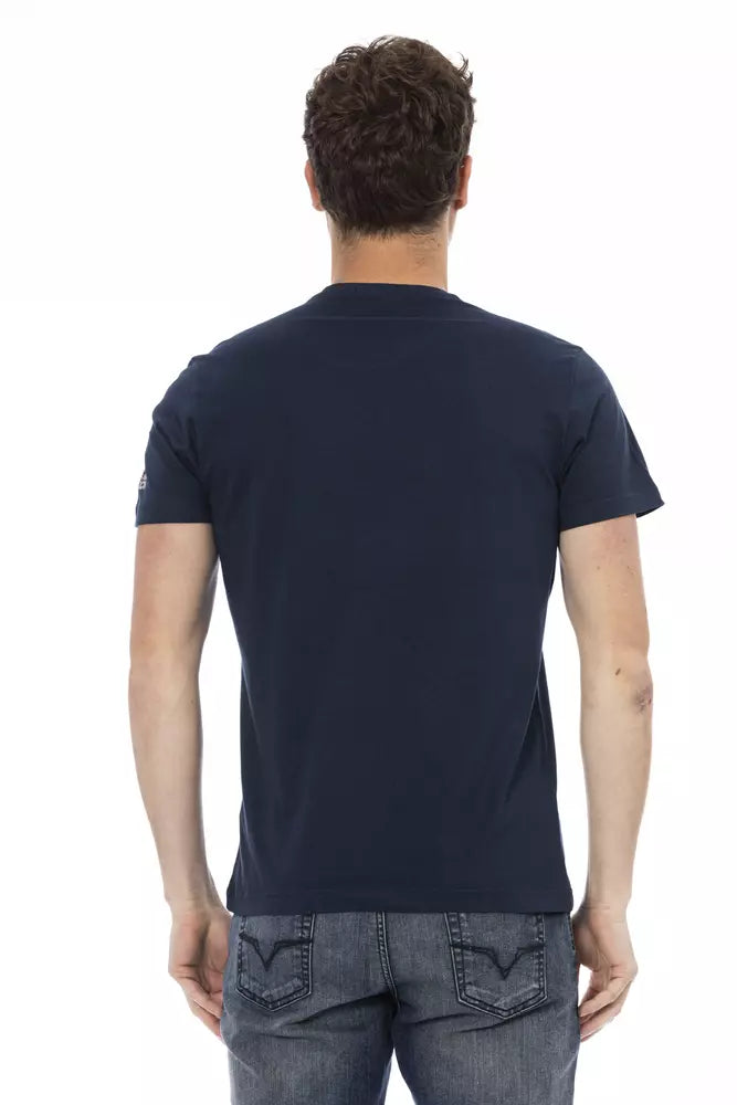 Blue Cotton Men's T-Shirt