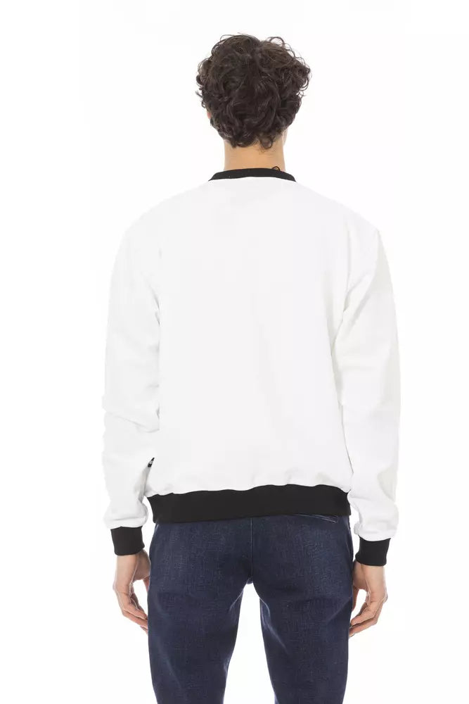 White Cotton Men's Hoodie